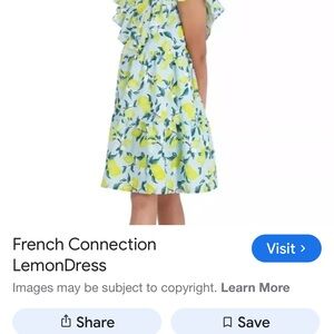 French Connection Kids Dress with Lemon and Leaf Print
